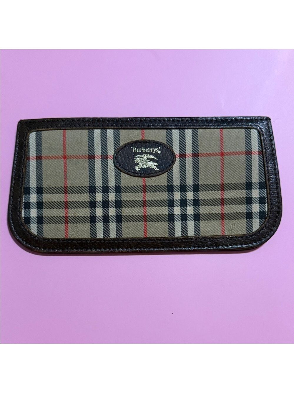 Vintage authentic Burberry Glasses Case Burberry Check Sunglasses Case Canvas